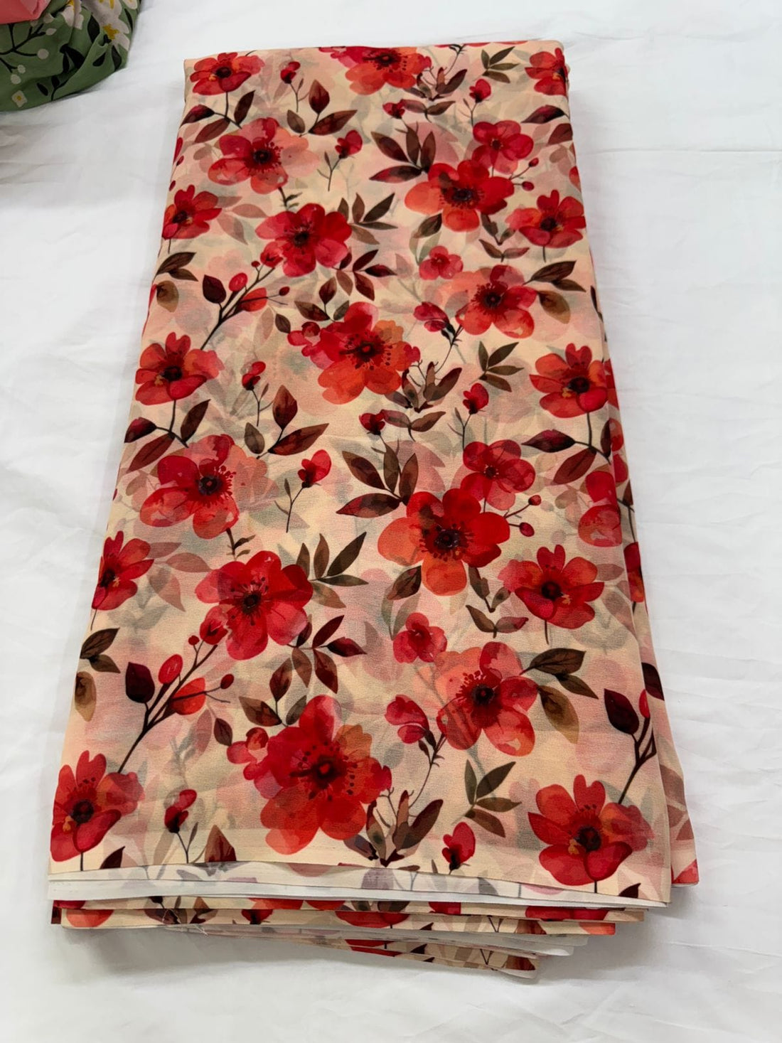 Georgette Digital Prints Fabrics, Floral Digital Printed Georgette Fabric, Georgette Printed Fabric, Digital Georgette Printed Fabric By the Yard/Meter