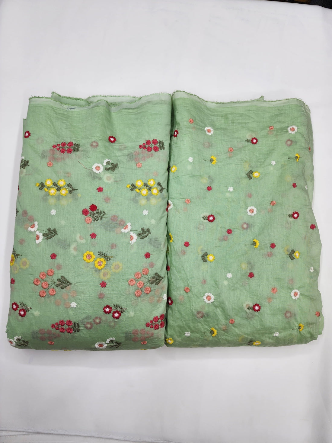 Pure Mull Chanderi , Embroidery Mull Chanderi Butta Multi Thread Work, Mull Chanderi Bada Butta Quality 44 inches width, Soft Mull Chanderi for Wedding Dress, Mull Chanderi Fabric Decoration, Mull Chanderi Gown Fabric