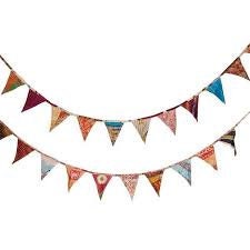 Bunting,Recycled Bunting, Quilted Garland, Sari Flags,Tassel Garland, Decorative Bunting, Handmade Bunting Fabric, Patch work Art