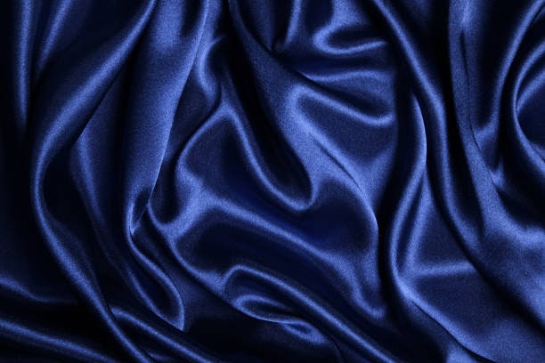 Dark Blue Taffeta Silk Fabric, Silk Taffeta Fabric, Plain Taffeta Fabric, Pure Silk Taffeta Fabric for Wedding Gown, Faux Taffeta Fabric, Taffeta Silk Fabric By The Yard/Meter