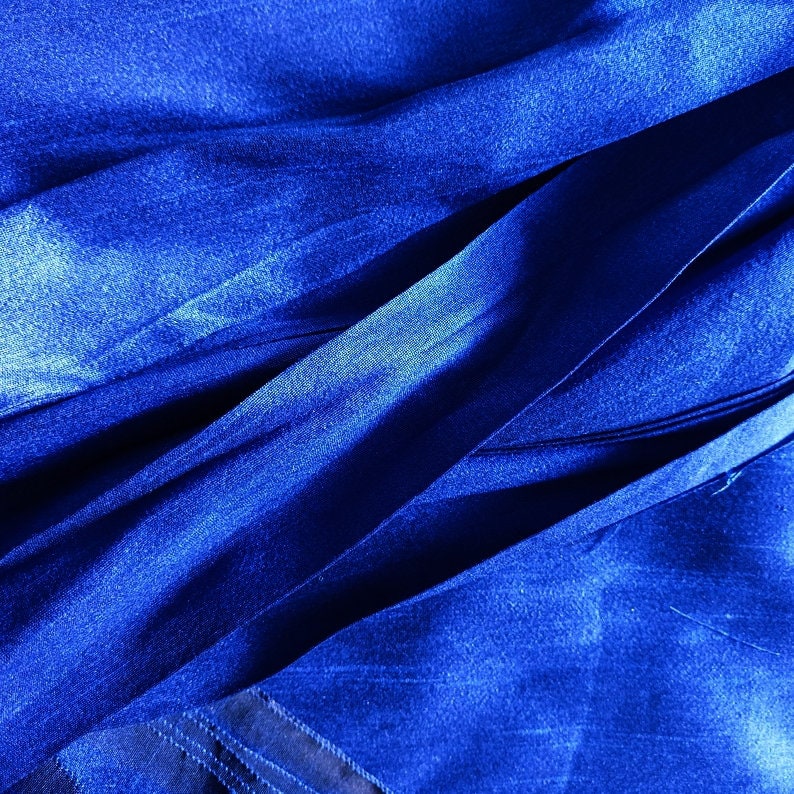 Royal Blue Color Silk Dupioni, Dupioni Silk Fabric, Faux Dupioni Silk Fabric For Bridal Dresses, Dupion Gown Fabric, Silk Fabric, Dupion Silk Fabric By The Yards