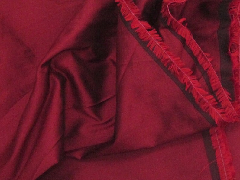 Rust Red Taffeta Silk Fabric, Silk Taffeta Fabric, Plain Taffeta Fabric, Light Silk Taffeta Fabric for Wedding Gown, Faux Taffeta Fabric, Plain Taffeta Silk Fabric By The Yard/Meter