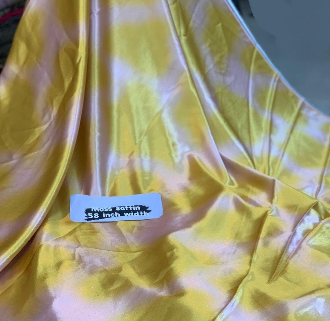 Moss Silk Satin Fabric, Silk Satin fabric by the Yard, Polyester Satin Charmeuse Gown Fabric bridal  Prom Wedding Dress satin Fabric